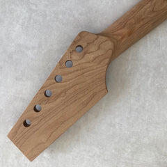 Unfinished Roasted Maple Half Paddle guitar neck with Rounded Heel for Strat