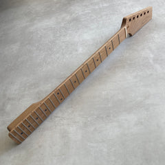 Unfinished Roasted Maple Half Paddle guitar neck with Rounded Heel for Strat