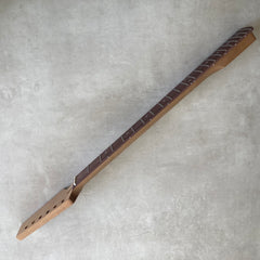 Unfinished Roasted Maple / Rosewood Half Paddle guitar neck with Square Heel for Tele