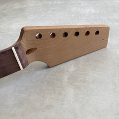 Unfinished Roasted Maple / Rosewood Half Paddle guitar neck with Square Heel for Tele