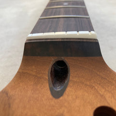 Roasted Maple / Rosewood Stratocaster neck - Nitro Satin - Headstock adjusted