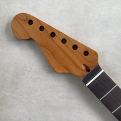 Left Hand Roasted Maple / Rosewood Stratocaster neck - Nitro Satin - SS frets - bone nut