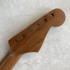Left Hand Roasted Maple / Rosewood Stratocaster neck - Nitro Satin - SS frets - bone nut