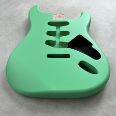 Solid Alder Stratocaster body - Nitro Satin - Surf Green - 2kg