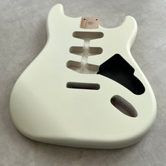 Solid Alder Stratocaster body - Nitro Satin - Vintage White - 2kg