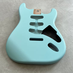 Solid Alder Stratocaster body - Nitro Satin - Sonic Blue - 2kg
