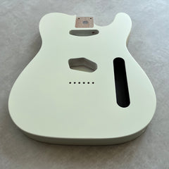 Solid Alder Telecaster body - Nitro Satin - Vintage White - 2kg