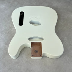 Solid Alder Telecaster body - Nitro Satin - Vintage White - 2kg