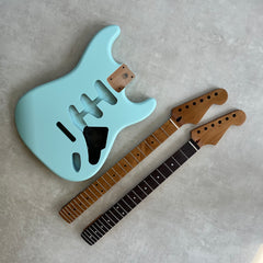 Solid Alder Stratocaster body - Nitro Satin - Sonic Blue - 2kg