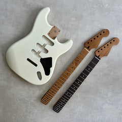 Solid Alder Stratocaster body - Nitro Satin - Vintage White - 2kg