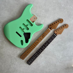 Solid Alder Stratocaster body - Nitro Satin - Surf Green - 2kg