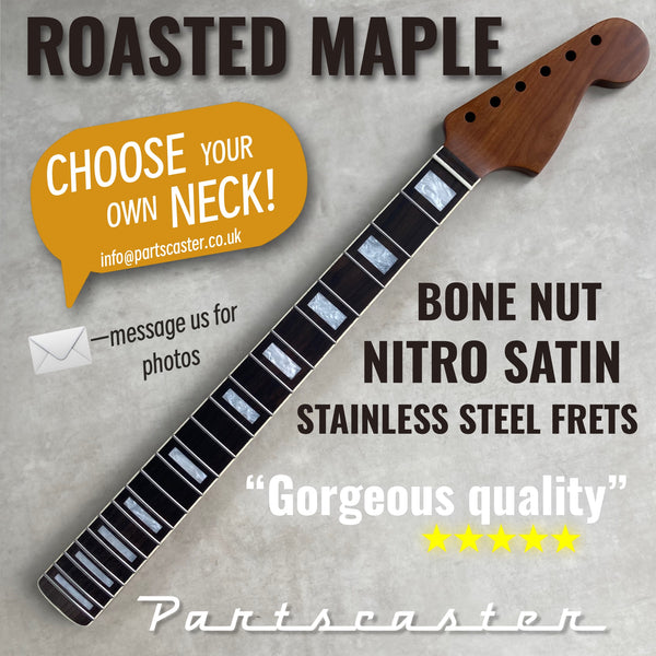 Roasted Maple / Rosewood Jazzmaster neck - Nitro Satin - Stainless Steel frets - Bone nut