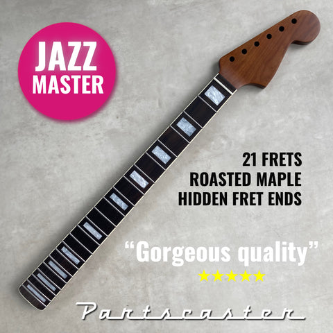 Roasted Maple Jazzmaster neck - Rosewood fretboard - Nitro Satin - Heel adjusted