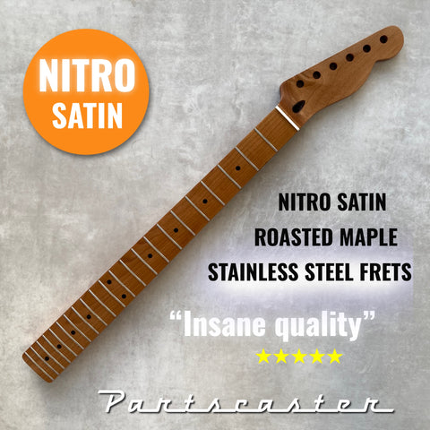 Roasted Maple Telecaster neck - Nitro Satin - Headstock adjusted