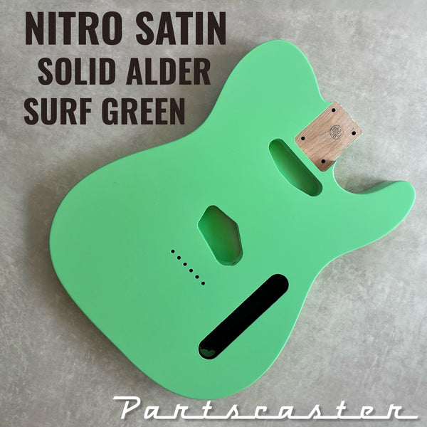 Solid Alder Telecaster body - Nitro Satin - Surf Green - 2kg